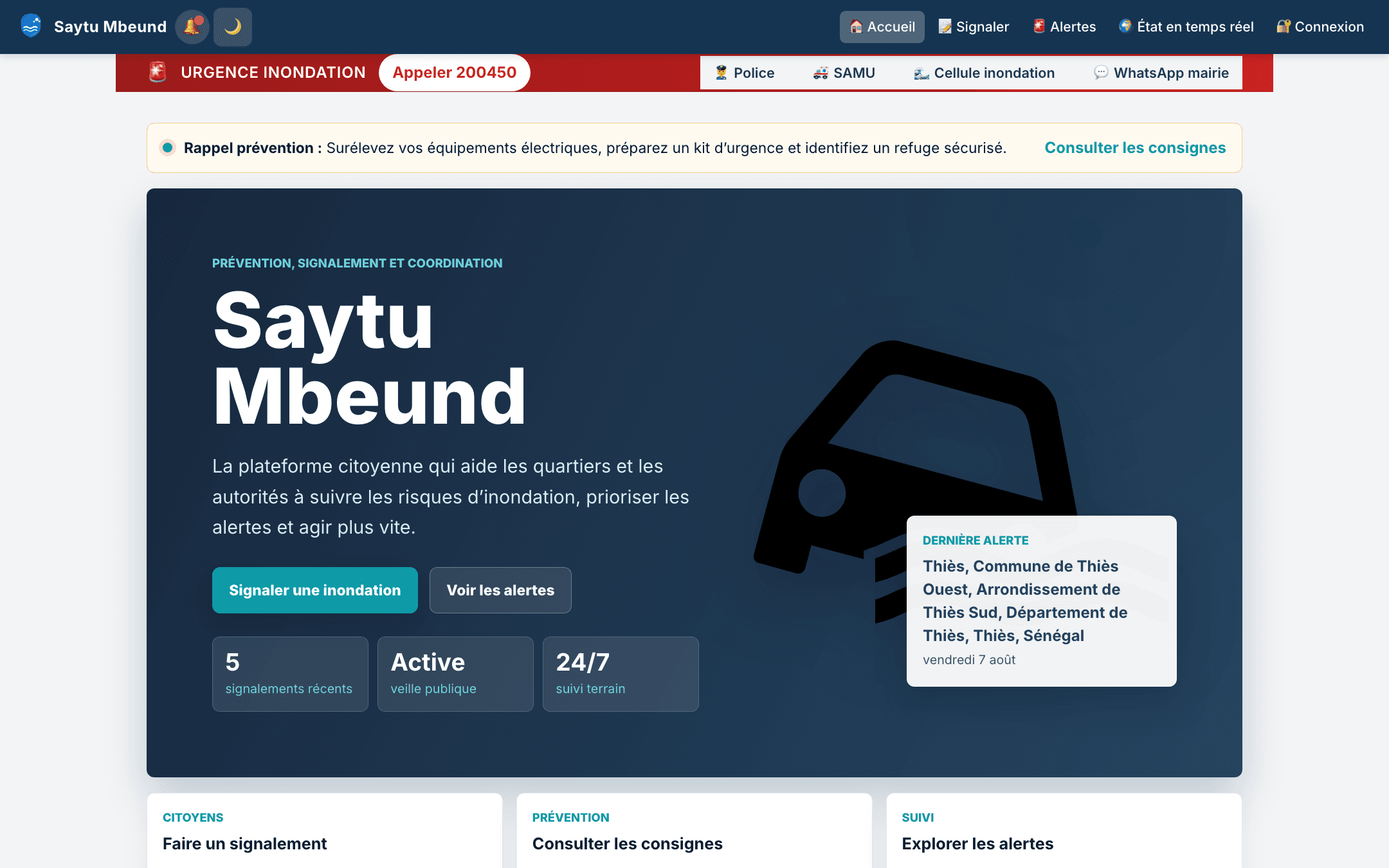 Interface de Saytu Mbeund
